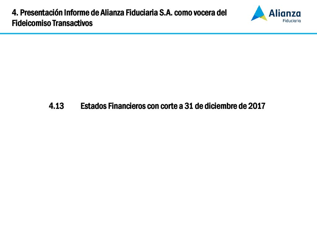 4.13 Estados Financieros con corte a 31 de diciembre de 2017