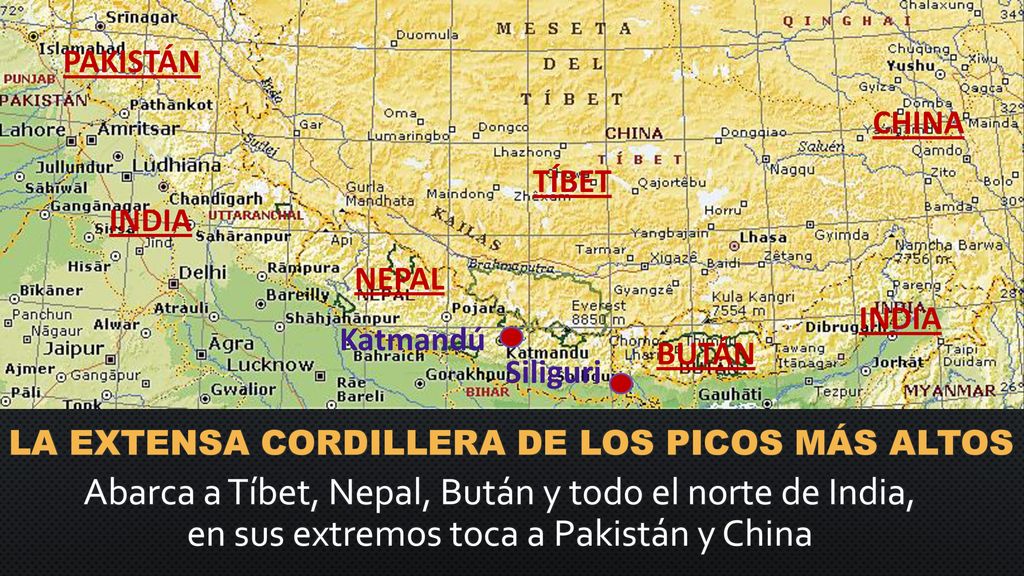 LA EXTENSA CORDILLERA DE LOS PICOS MÁS ALTOS