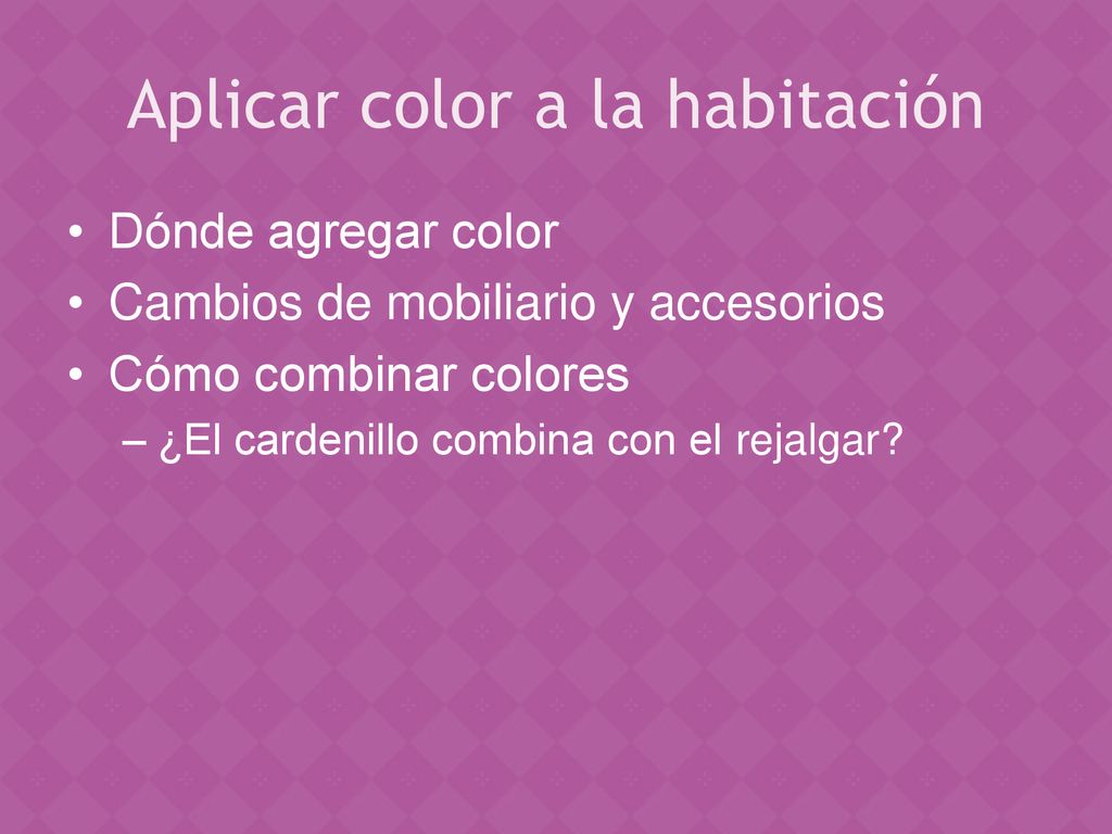 Aplicar color a la habitación