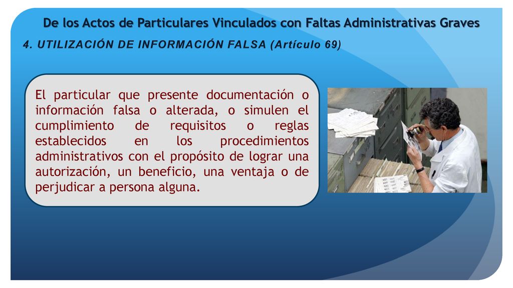De los Actos de Particulares Vinculados con Faltas Administrativas Graves