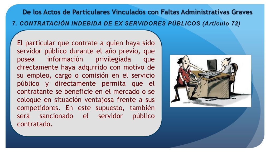 De los Actos de Particulares Vinculados con Faltas Administrativas Graves