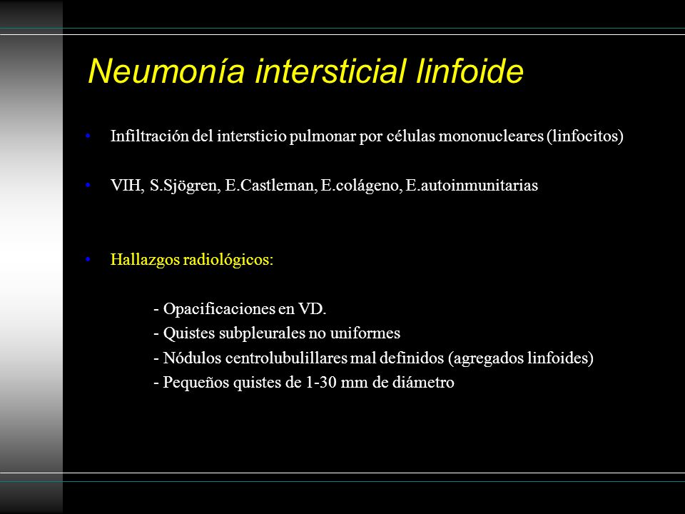 Neumonía intersticial linfoide