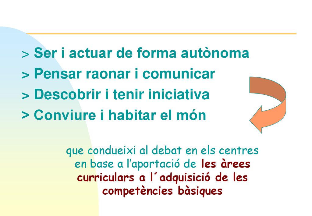 > Ser i actuar de forma autònoma > Pensar raonar i comunicar