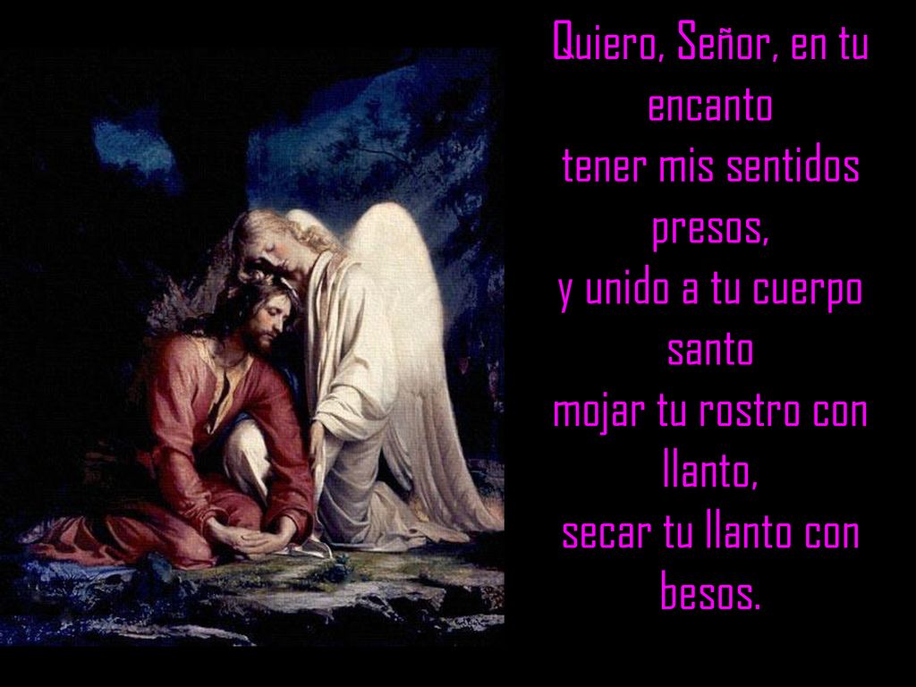 Quiero, Señor, en tu encanto tener mis sentidos presos,