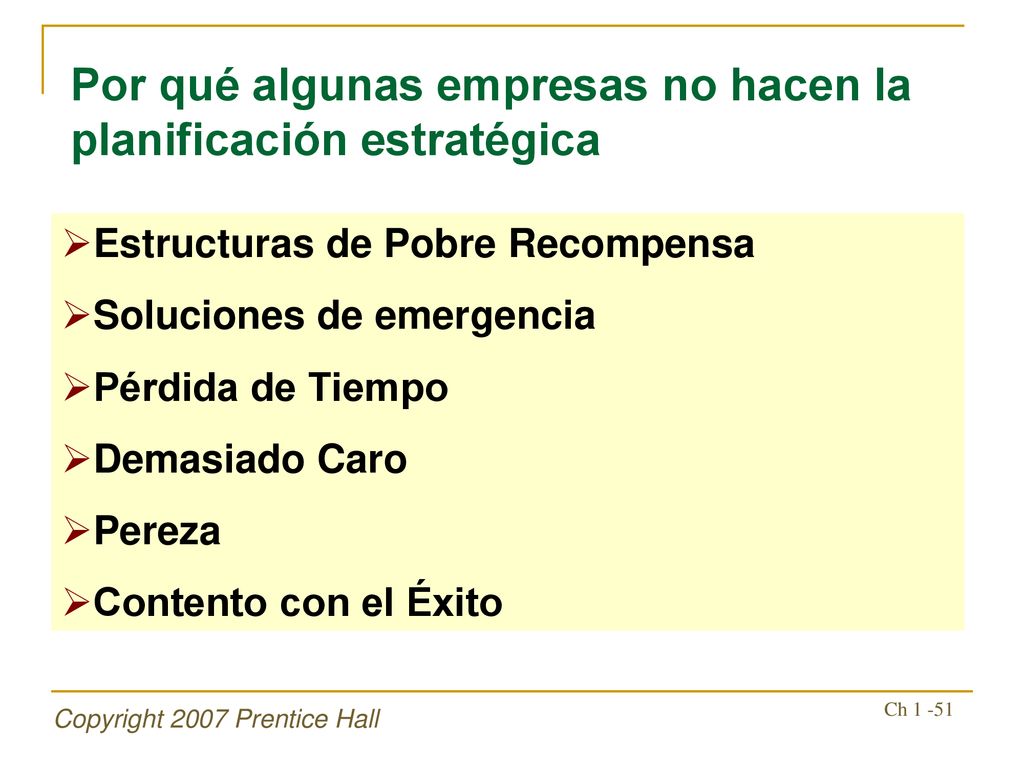 Por qué algunas empresas no hacen la planificación estratégica