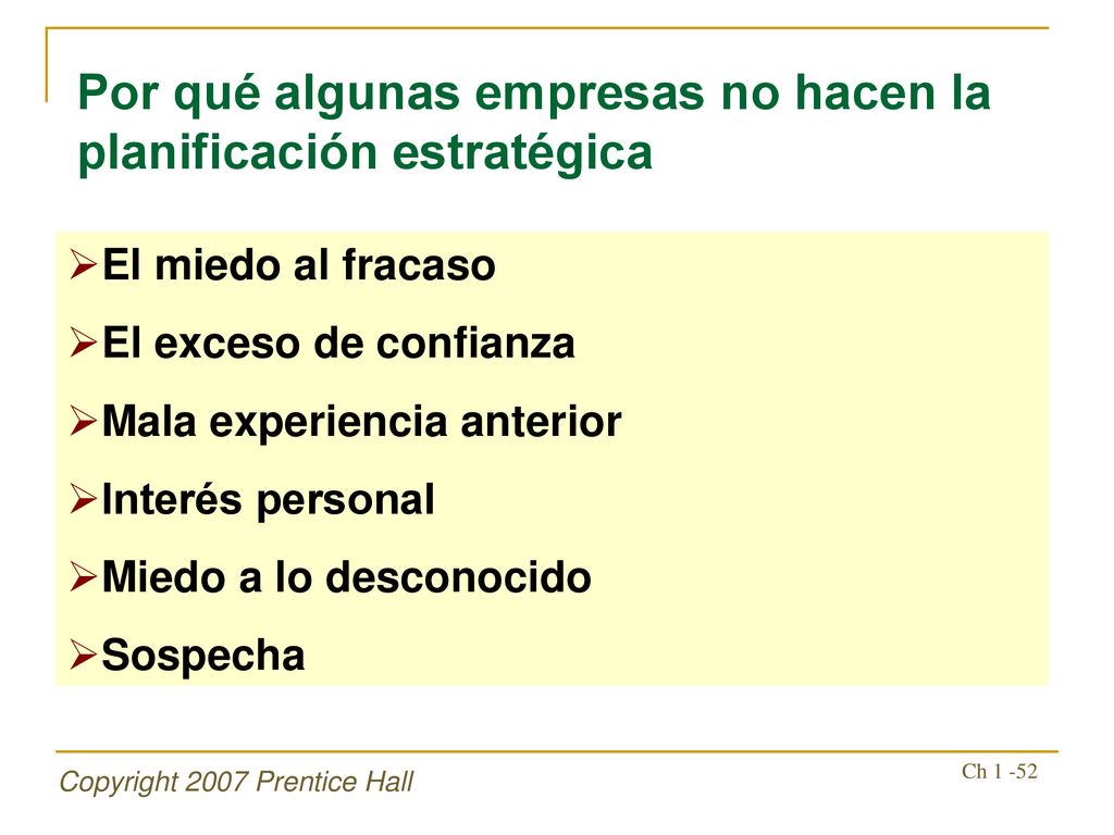 Por qué algunas empresas no hacen la planificación estratégica