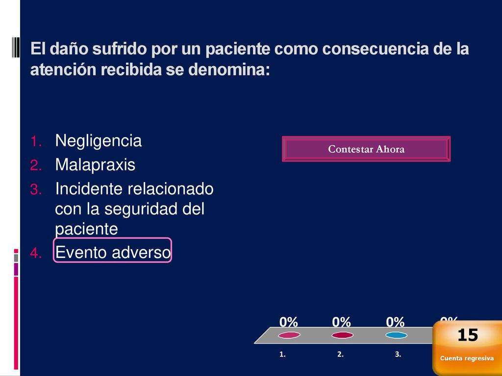 El daño sufrido por un paciente como consecuencia de la atención recibida se denomina: