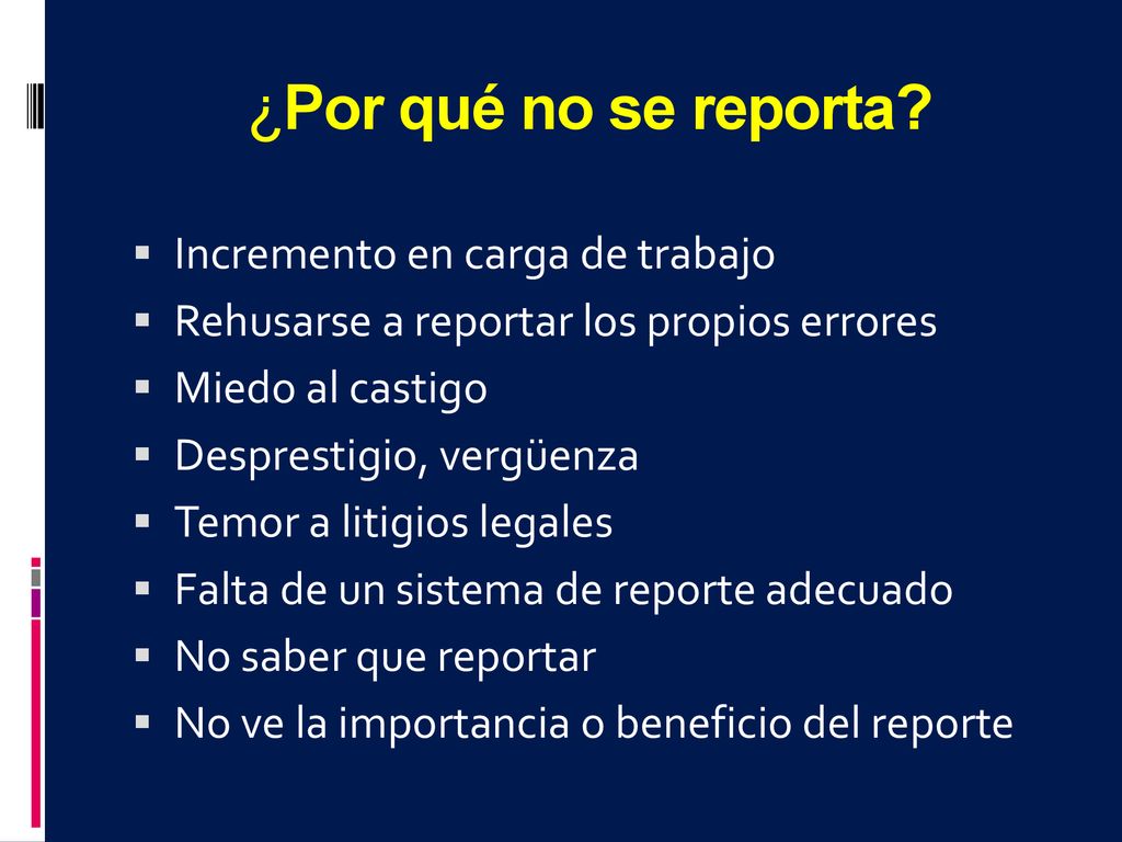 ¿Por qué no se reporta Incremento en carga de trabajo