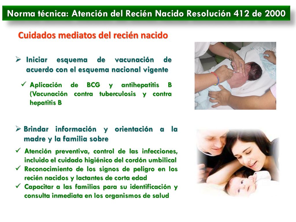 Norma técnica: Atención del Recién Nacido Resolución 412 de 2000