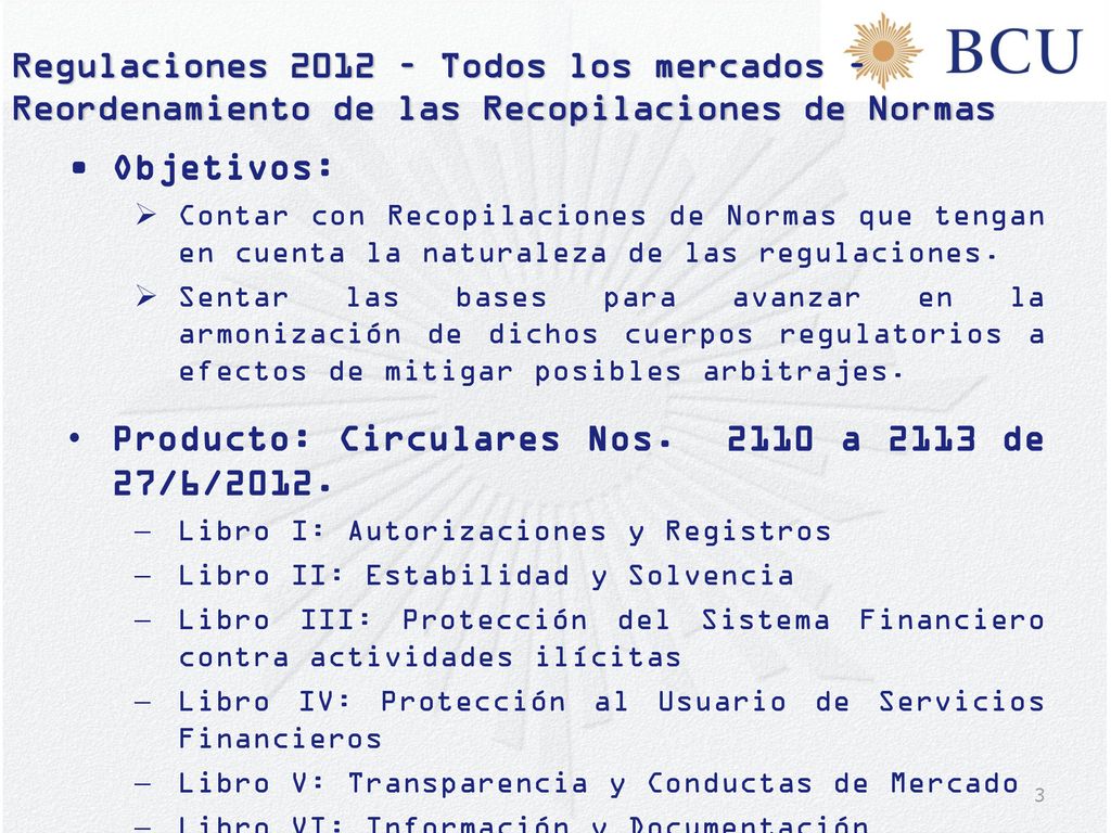 Producto: Circulares Nos a 2113 de 27/6/2012.