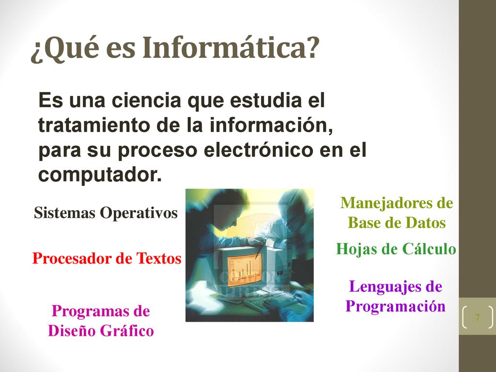 ¿Qué es Informática Es una ciencia que estudia el tratamiento de la información, para su proceso electrónico en el computador.