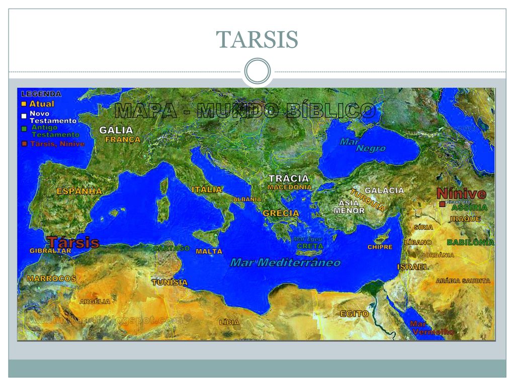 Mapa de Nínive y Tarsis