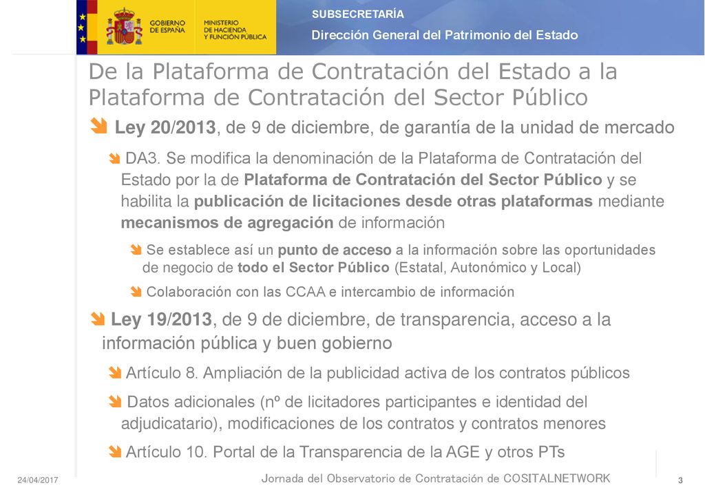 Ley 20/2013, de 9 de diciembre, de garantía de la unidad de mercado