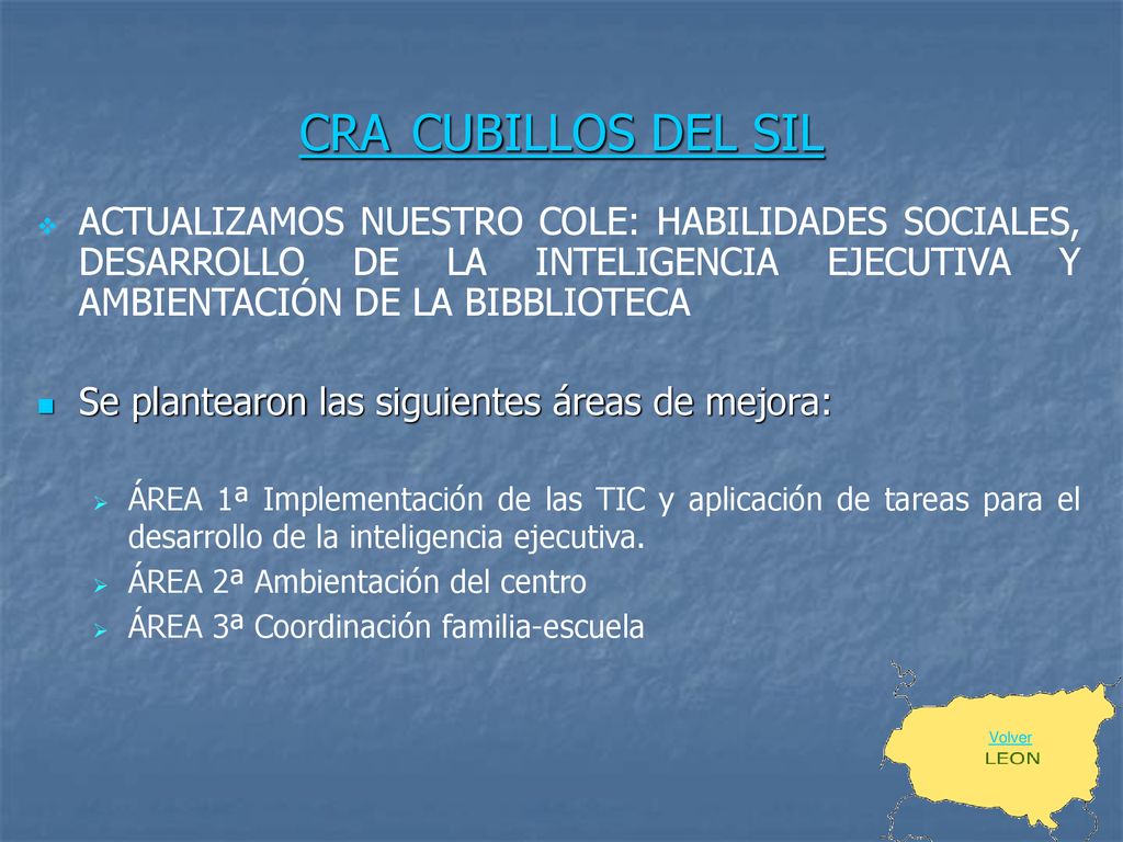 CRA CUBILLOS DEL SIL ACTUALIZAMOS NUESTRO COLE: HABILIDADES SOCIALES, DESARROLLO DE LA INTELIGENCIA EJECUTIVA Y AMBIENTACIÓN DE LA BIBBLIOTECA.