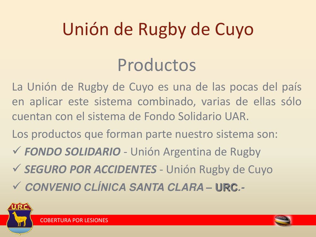 Unión de Rugby de Cuyo Productos