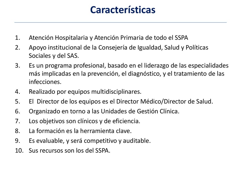Características Atención Hospitalaria y Atención Primaria de todo el SSPA.