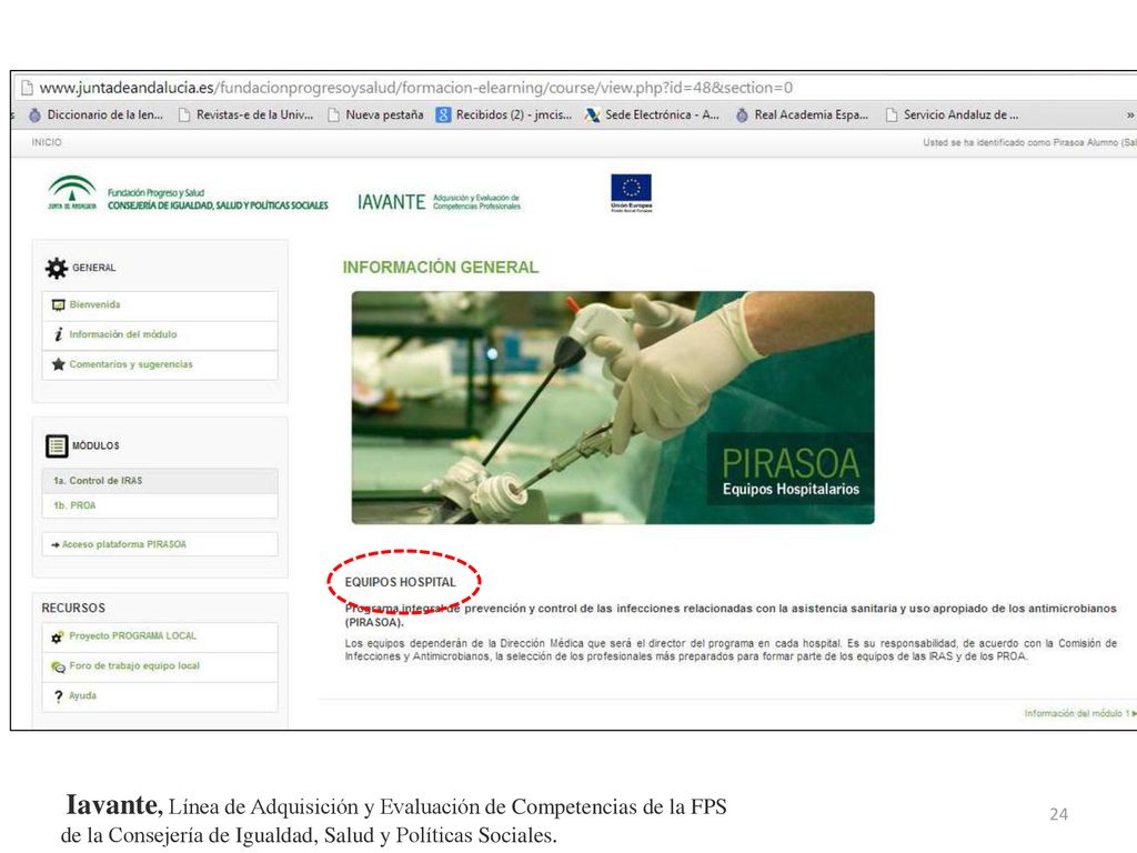Iavante, Línea de Adquisición y Evaluación de Competencias de la FPS