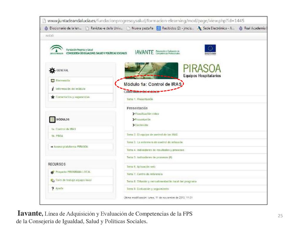 Iavante, Línea de Adquisición y Evaluación de Competencias de la FPS
