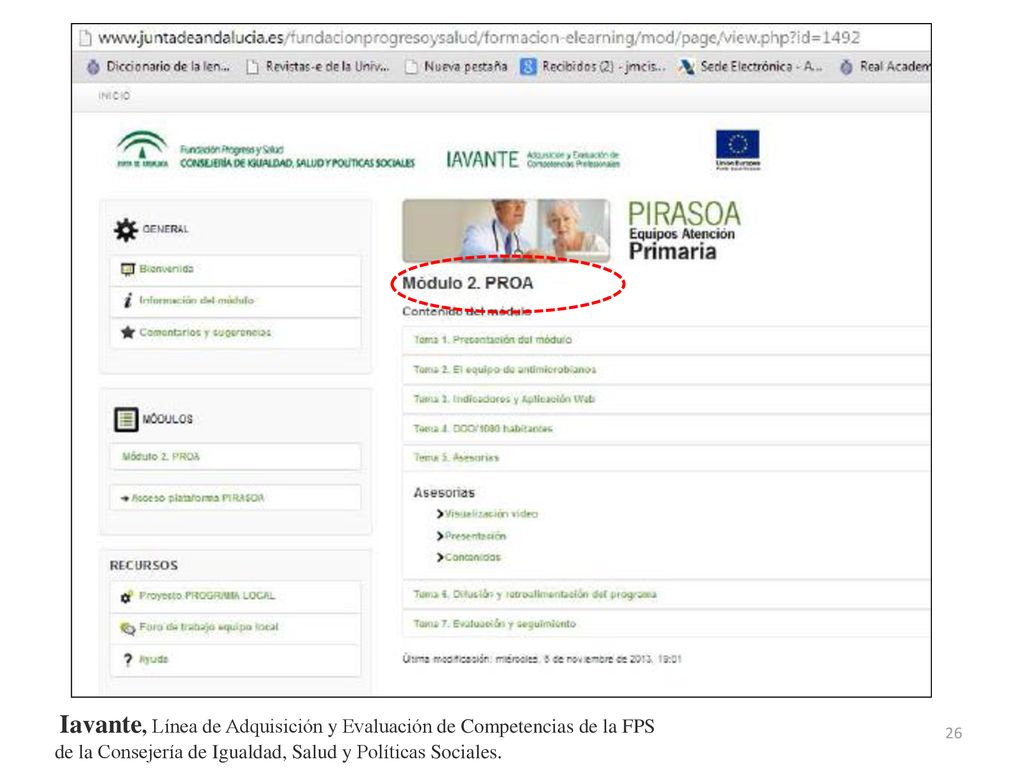 Iavante, Línea de Adquisición y Evaluación de Competencias de la FPS