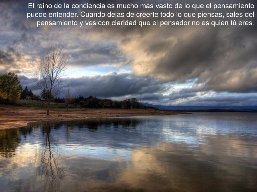 El reino de la conciencia es mucho más vasto de lo que el pensamiento puede entender.