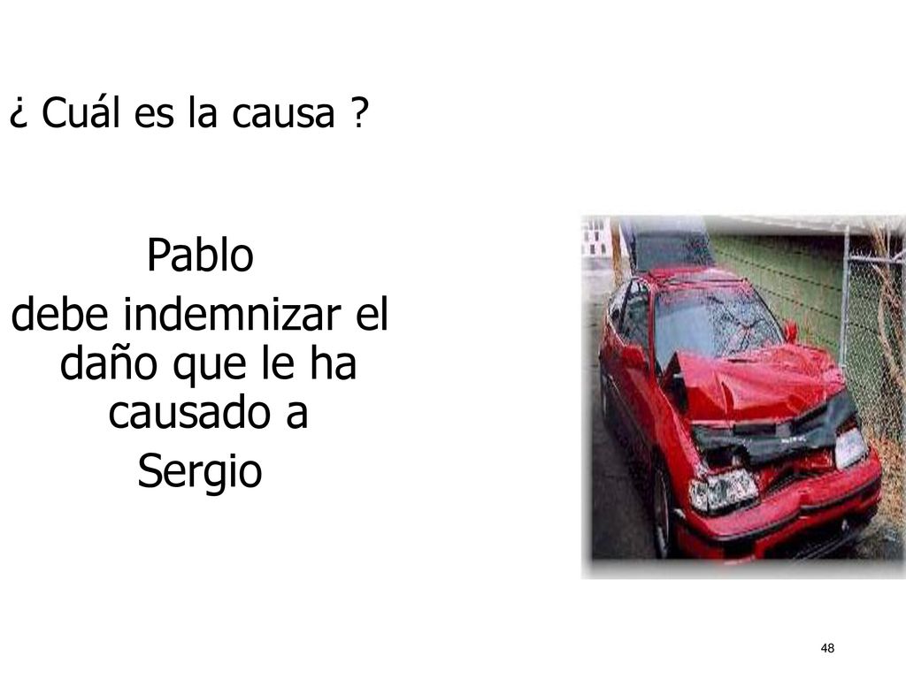 Pablo debe indemnizar el daño que le ha causado a Sergio