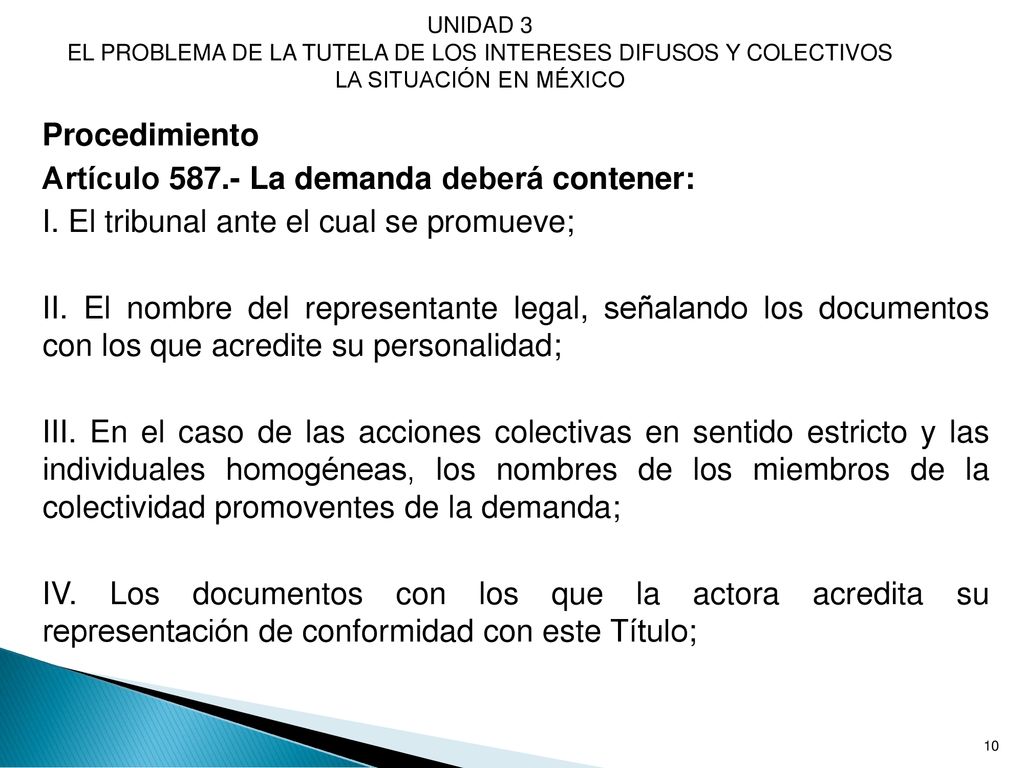 UNIDAD 3 EL PROBLEMA DE LA TUTELA DE LOS INTERESES DIFUSOS Y COLECTIVOS