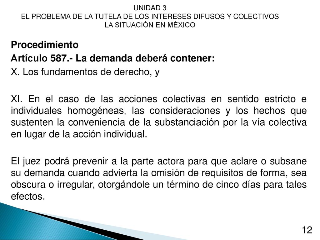 UNIDAD 3 EL PROBLEMA DE LA TUTELA DE LOS INTERESES DIFUSOS Y COLECTIVOS