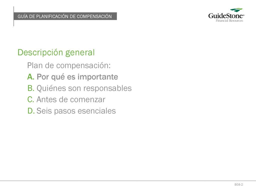 Descripción general Plan de compensación: Por qué es importante