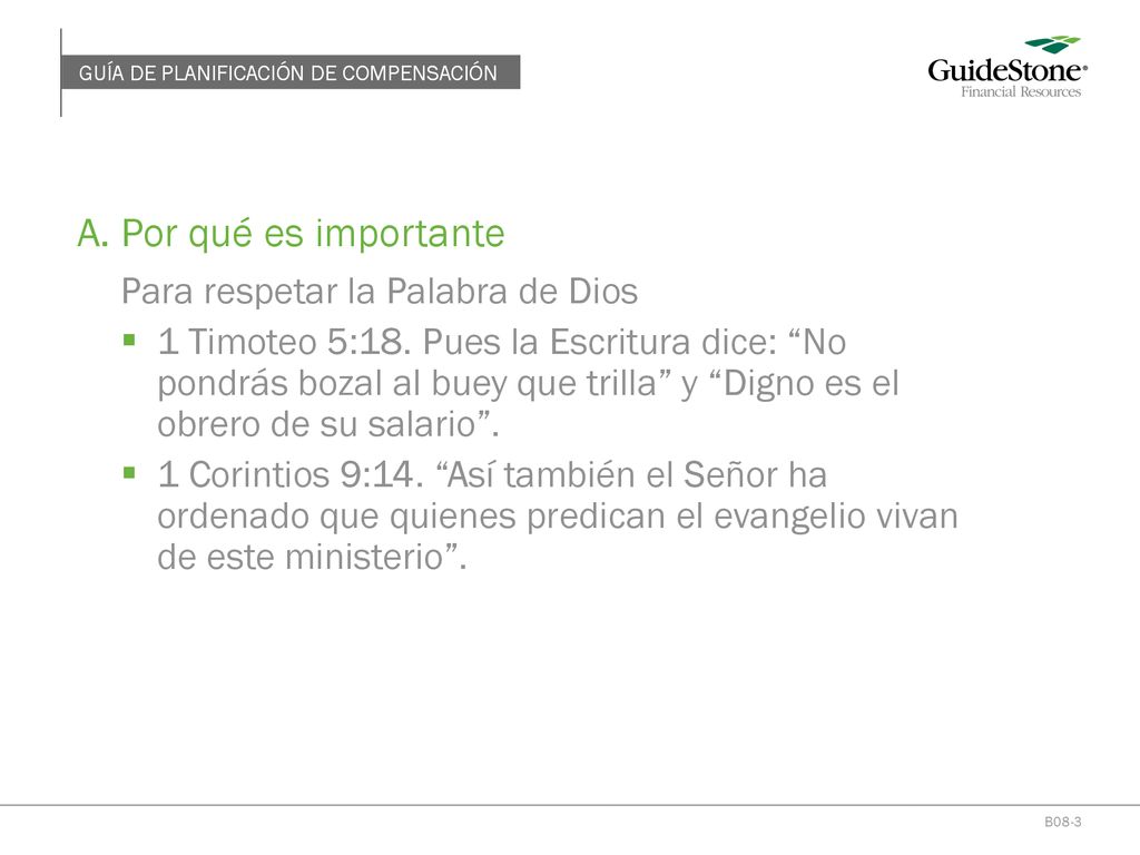 A. Por qué es importante Para respetar la Palabra de Dios