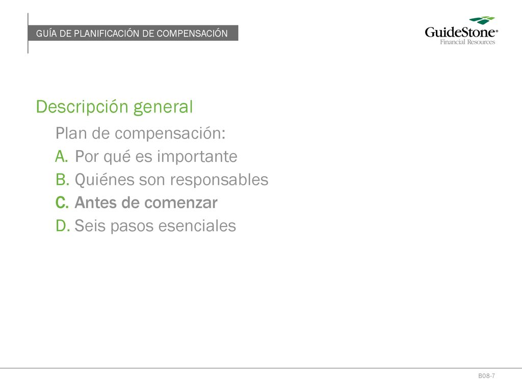 Descripción general Plan de compensación: Por qué es importante