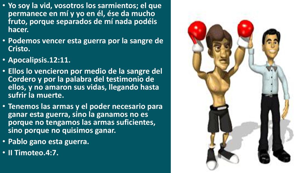 Yo soy la vid, vosotros los sarmientos; el que permanece en mí y yo en él, ése da mucho fruto, porque separados de mí nada podéis hacer.