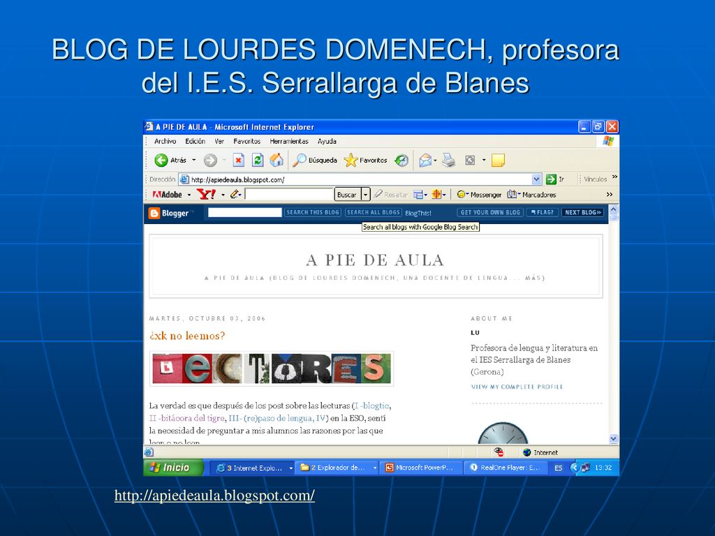 BLOG DE LOURDES DOMENECH, profesora del I.E.S. Serrallarga de Blanes
