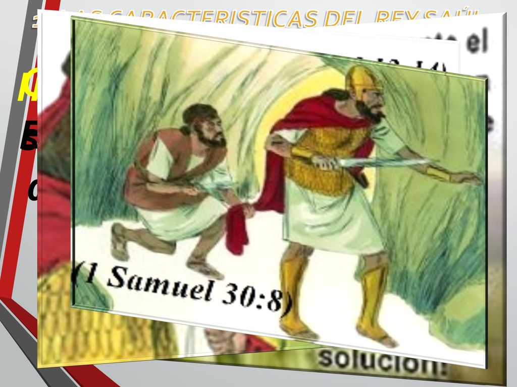I. Terminó suicidándose se echó sobre su espada (1 Samuel 31:4-6)
