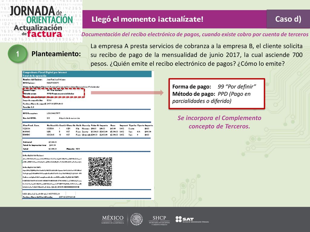 Se incorpora el Complemento concepto de Terceros.