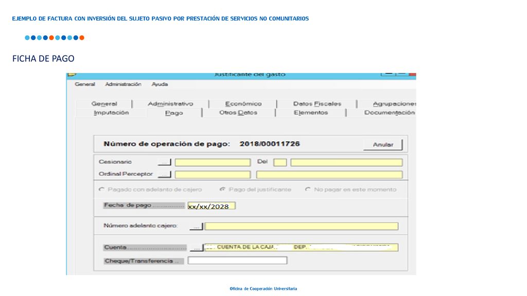 EJEMPLO DE FACTURA CON INVERSIÓN DEL SUJETO PASIVO POR PRESTACIÓN DE SERVICIOS NO COMUNITARIOS