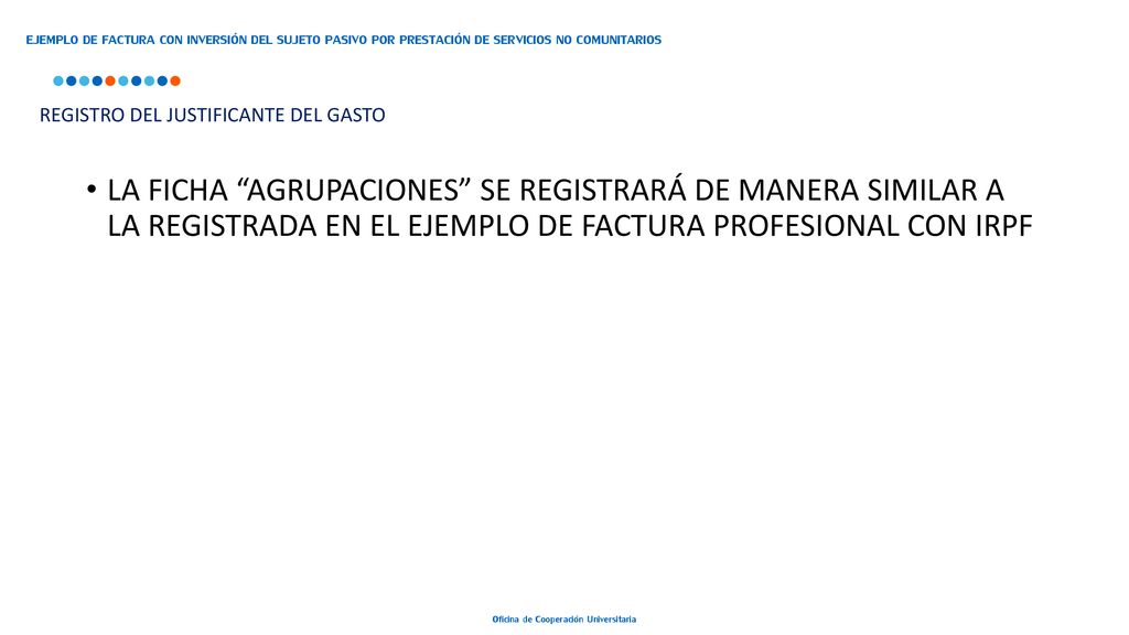 EJEMPLO DE FACTURA CON INVERSIÓN DEL SUJETO PASIVO POR PRESTACIÓN DE SERVICIOS NO COMUNITARIOS