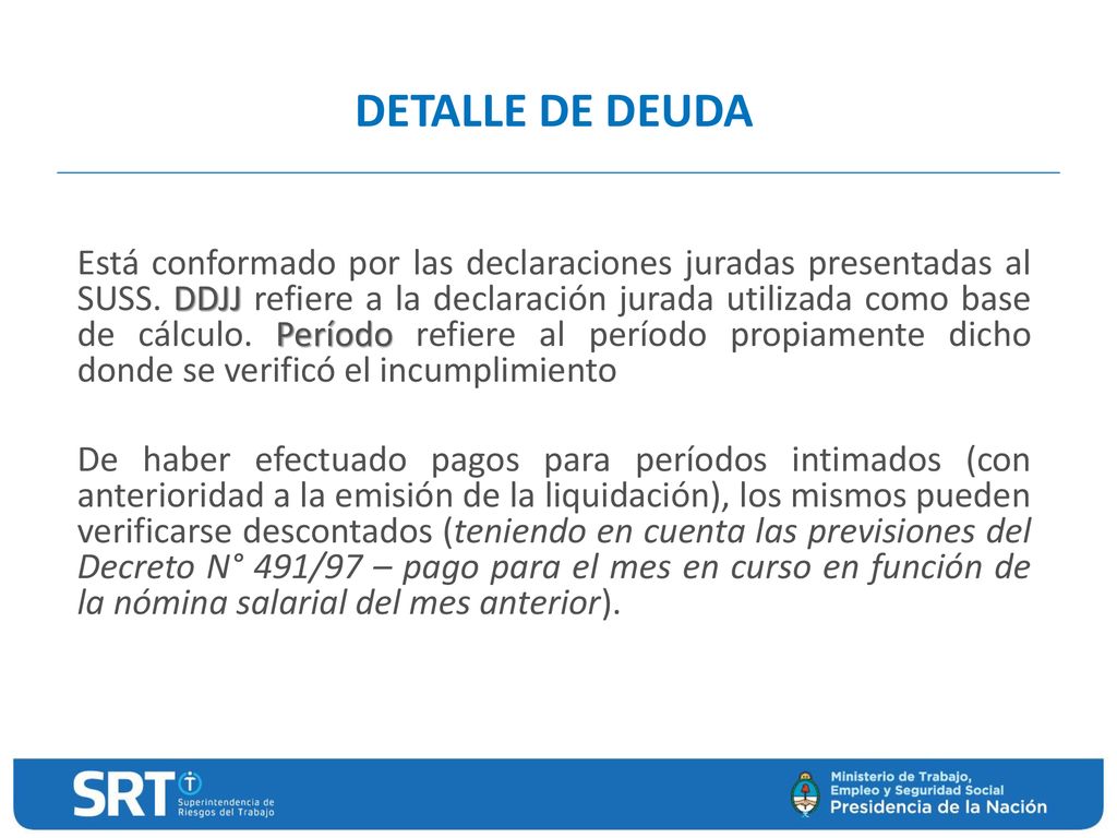 DETALLE DE DEUDA