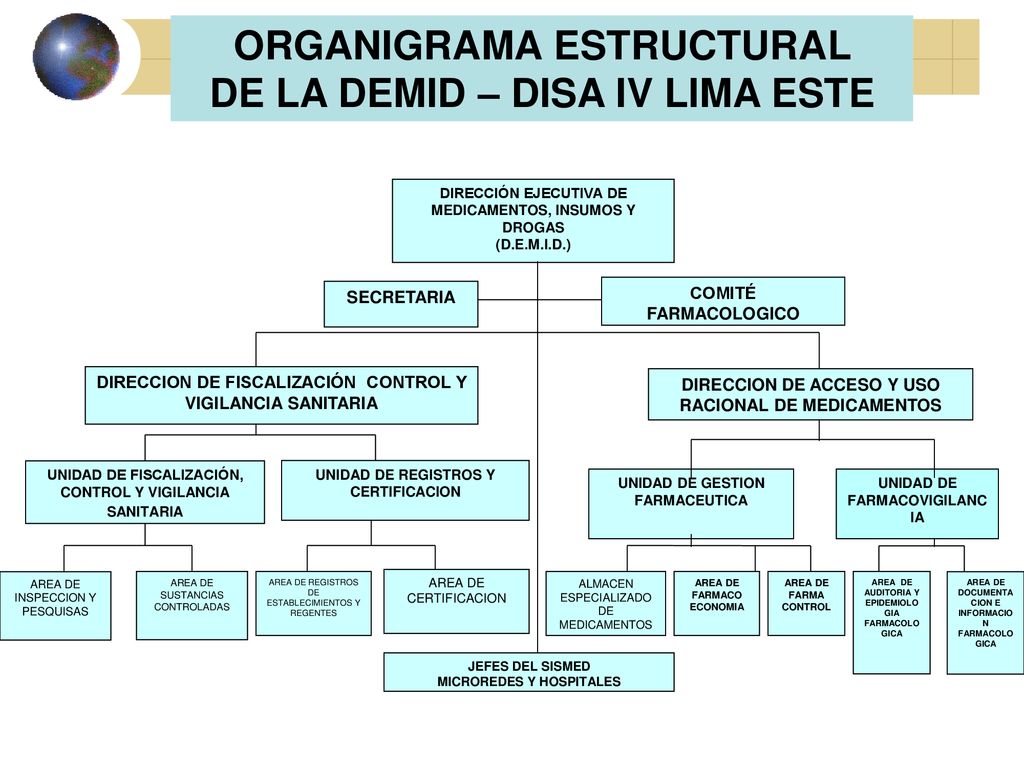 ORGANIGRAMA ESTRUCTURAL DE LA DEMID – DISA IV LIMA ESTE