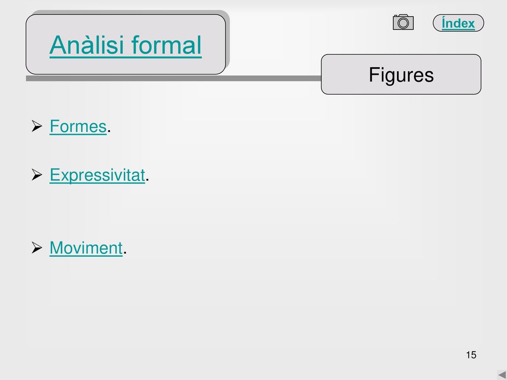 Anàlisi formal Figures Formes. Expressivitat. Moviment.