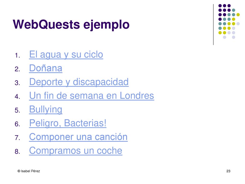 WebQuests ejemplo El agua y su ciclo Doñana Deporte y discapacidad