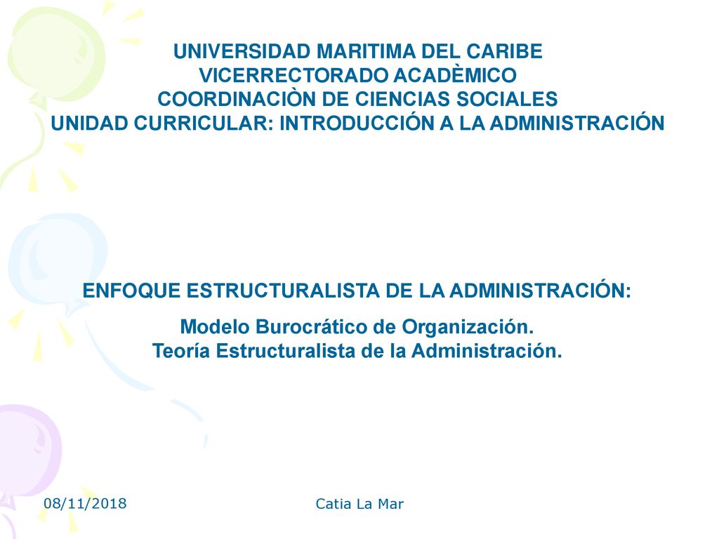 ENFOQUE ESTRUCTURALISTA DE LA ADMINISTRACIÓN: