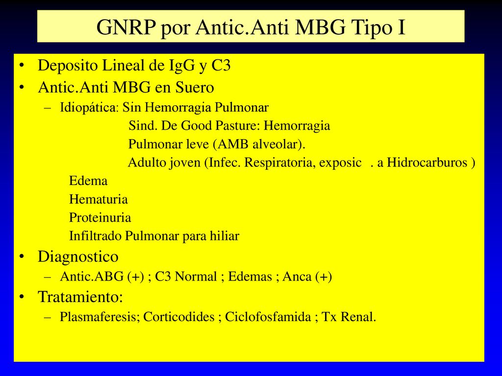 GNRP por Antic.Anti MBG Tipo I