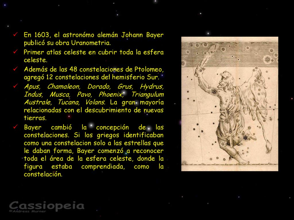 En 1603, el astronómo alemán Johann Bayer publicó su obra Uranometria.