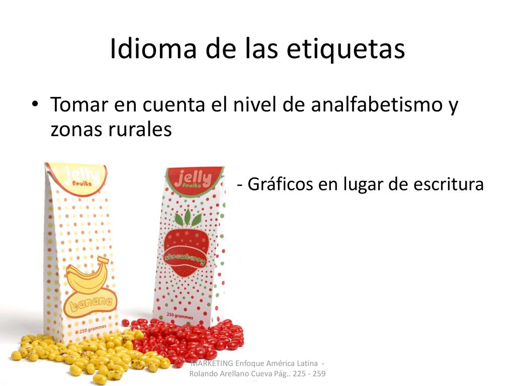Idioma de las etiquetas