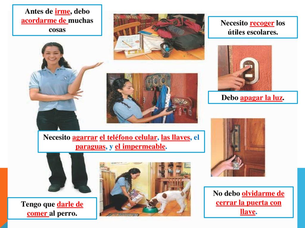 Antes de irme, debo acordarme de muchas cosas