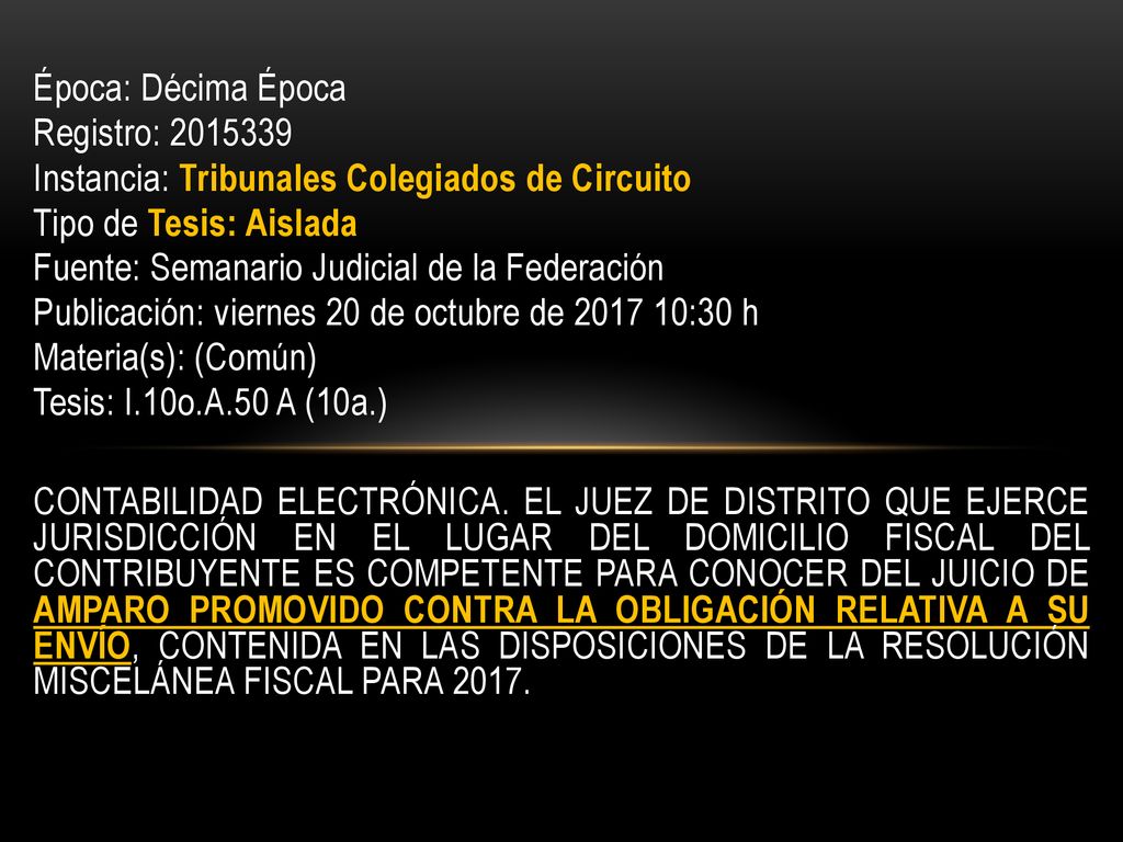 Época: Décima Época Registro: Instancia: Tribunales Colegiados de Circuito. Tipo de Tesis: Aislada.
