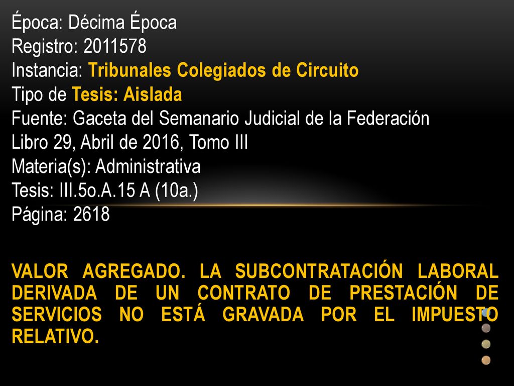 Época: Décima Época Registro: Instancia: Tribunales Colegiados de Circuito. Tipo de Tesis: Aislada.