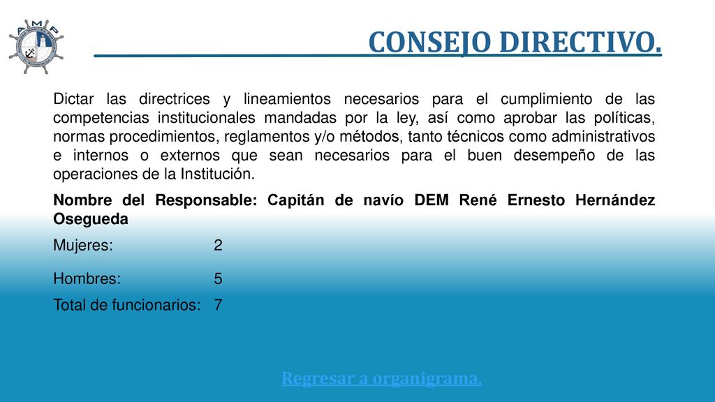 CONSEJO DIRECTIVO. Regresar a organigrama.