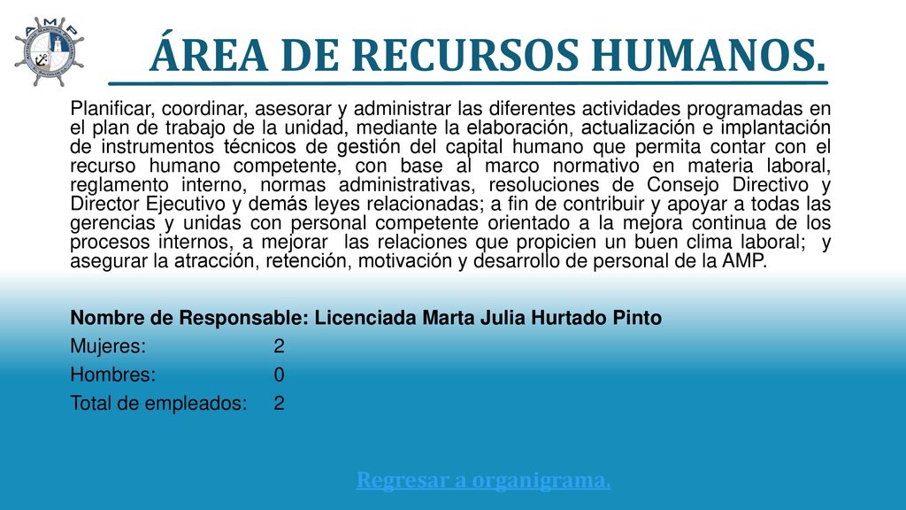 ÁREA DE RECURSOS HUMANOS.