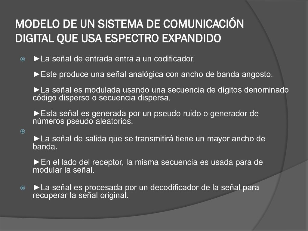 MODELO DE UN SISTEMA DE COMUNICACIÓN DIGITAL QUE USA ESPECTRO EXPANDIDO